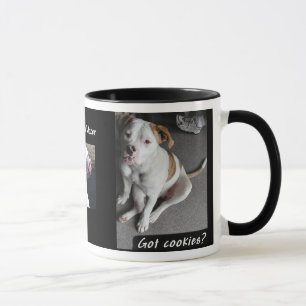 Mugg för kaffe för amerikanbulldoggvalp