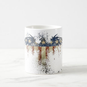 Mugg för kaffe för amerikanska flagganörnstjär
