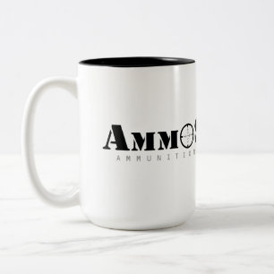 Mugg för kaffe för AmmoSeek logotyp endast