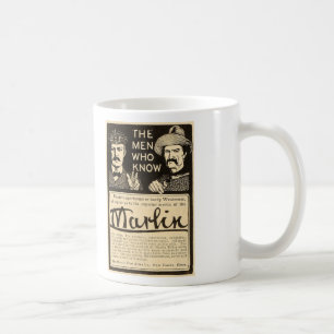 Mugg för kaffe för annons för vapen för gevär