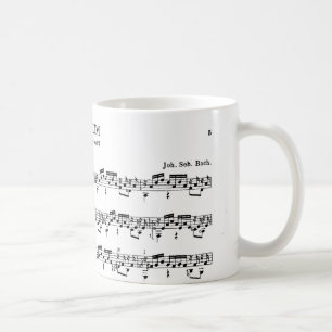 Mugg för kaffe för Bach Luteförspel