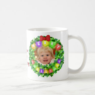 Mugg för kaffe för beställnings- julkärlek Gla