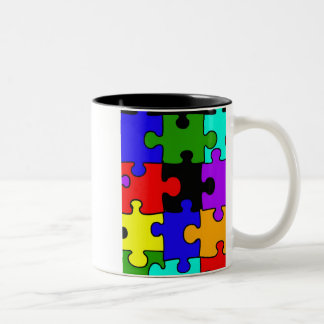 mugg för kaffe för biet för autismjigsawpuzzel