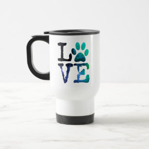 Mugg för kaffe för blått- och vittasstryck