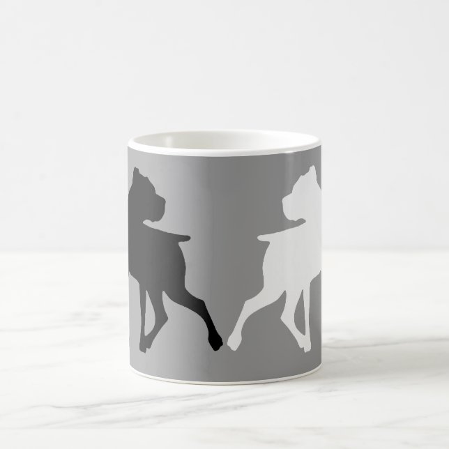 Mugg för kaffe för boxareSilhouetteduett (Center)
