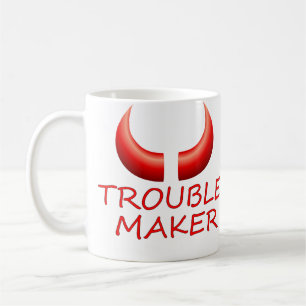 Mugg för kaffe för bråkmakare- & djävulenHorns
