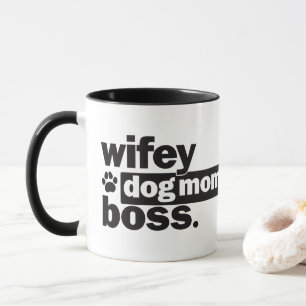 Mugg för kaffe för chef för Wifey hundmamma rol