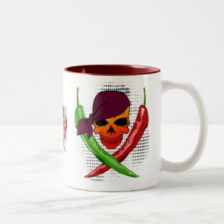 Mugg för kaffe för Chilipirat $18,95 två tonad