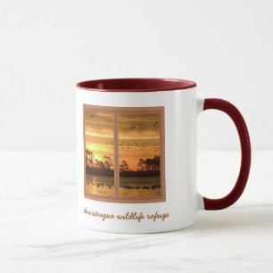 Mugg för kaffe för Chincoteague ösolnedgång