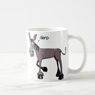 Mugg för kaffe för Derp åsna rolig
