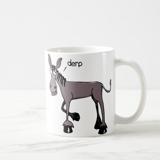 Mugg för kaffe för Derp åsna rolig (Höger)