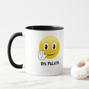 Mugg för kaffe för Emoji ByeFelicia