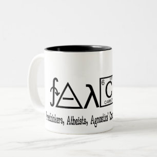 Mugg för kaffe för FAACT-ateistgrupp
