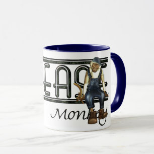 Mugg för kaffe för fettapamekaniker humoristisk