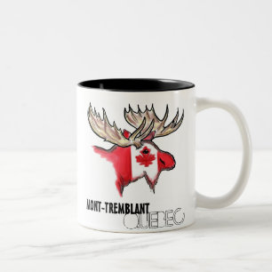 Mugg för kaffe för flagga för Mont Tremblant