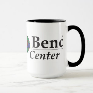 Mugg för kaffe för flodkrökninglogotyp