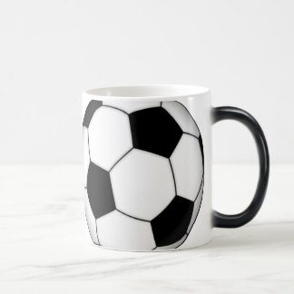 Mugg för kaffe för fotbollboll Morphing