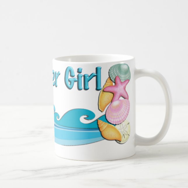 Mugg för kaffe för gåva för strandtemabrudtärna, (Höger)