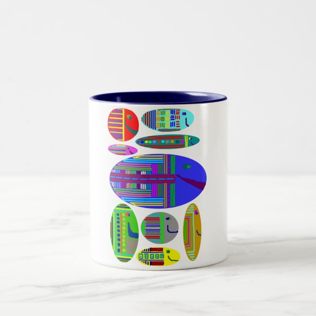 Mugg för kaffe för havfiskstil (Center)