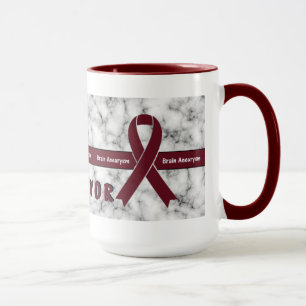 Mugg för kaffe för hjärnAneurysm överlevande