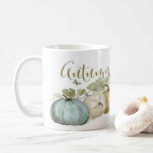 Mugg för kaffe för höstblåttpumpa