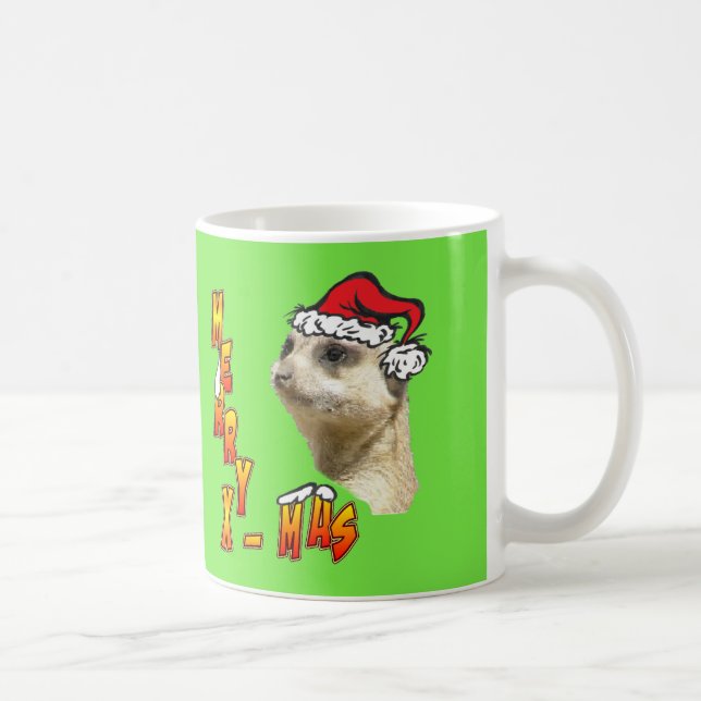 Mugg för kaffe för julMeerkat anpassade (Höger)