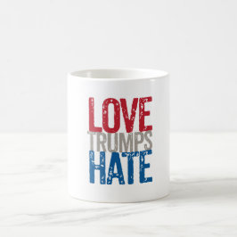 Mugg för kaffe för kärlektrumfhat