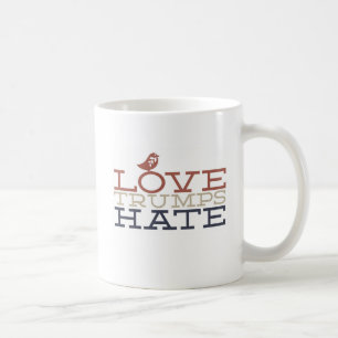 Mugg för kaffe för kärlektrumfhat