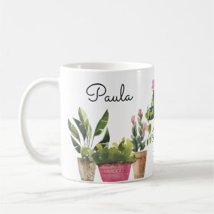 Mugg för kaffe för konst för växt för