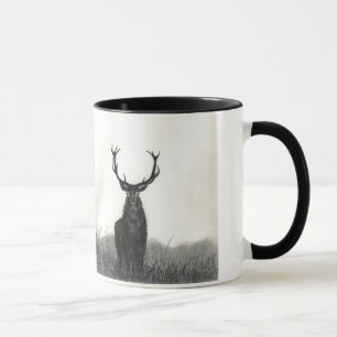 Mugg för kaffe för kontrast för älgkonstvilda