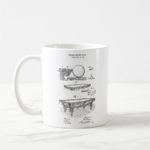 Mugg för kaffe för lek för Billiardritningbass