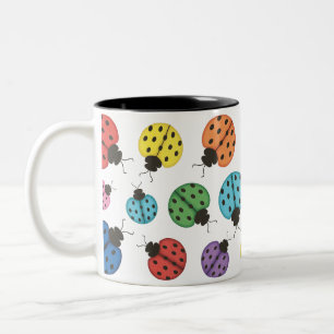 Mugg för kaffe för lottnolla-nyckelpigor