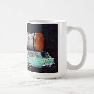 Mugg för kaffe för lycklig timme för mentalsjuk