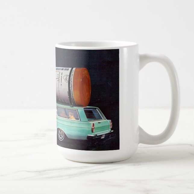 Mugg för kaffe för lycklig timme för mentalsjukdom (Höger)