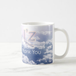 Mugg för kaffe för L'z "tack" klassiker