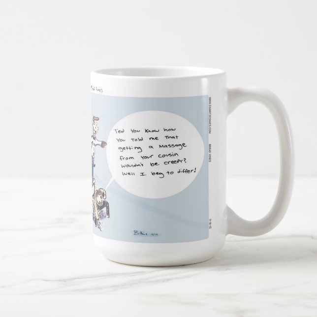 Mugg för kaffe för massage för Dimwitz (Höger)