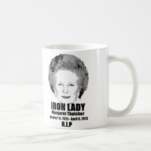 Mugg för kaffe för minne för Margaret Thatcher