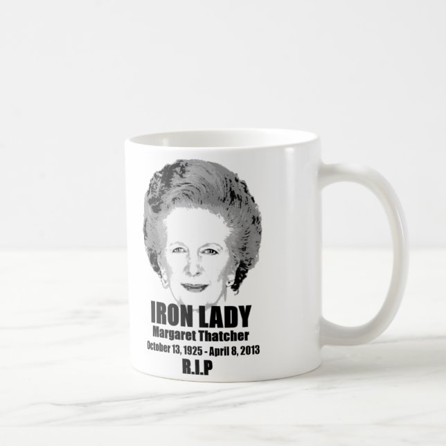 Mugg för kaffe för minne för Margaret Thatcher (Höger)