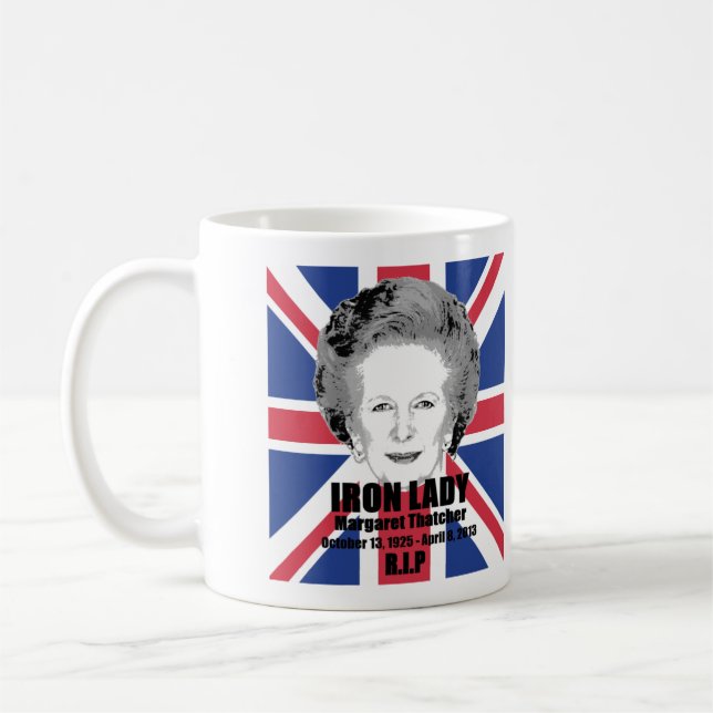 Mugg för kaffe för minne för Margaret Thatcher (Vänster)