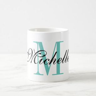 Mugg för kaffe för monogram för
