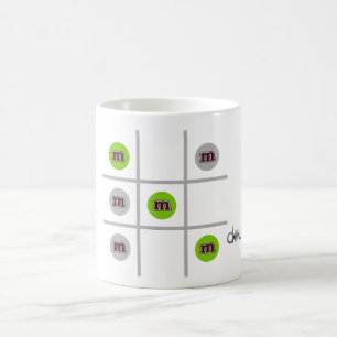 Mugg för kaffe för muskelryckningTac-Toe