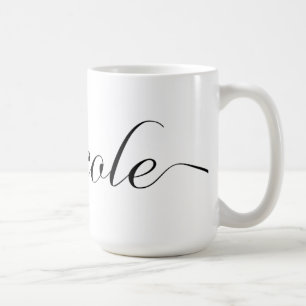 Mugg för kaffe för Nicole personlignamn - svart
