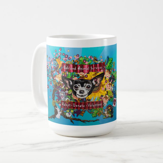 Mugg för kaffe för OAS-Chihuahua vägg- (Framsida vänster)
