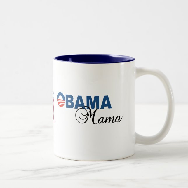 Mugg för kaffe för Obama mammalogotyp (Höger)