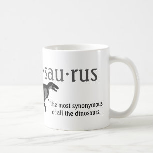 Mugg för kaffe för ordbokdinosaur rolig