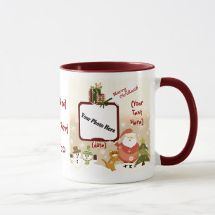 Mugg för kaffe för personligjulfoto