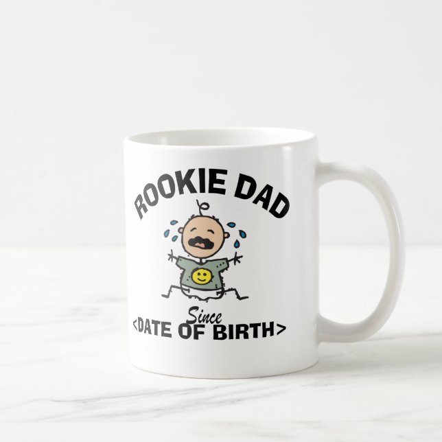 Mugg för kaffe för personligRookiepappa (Höger)