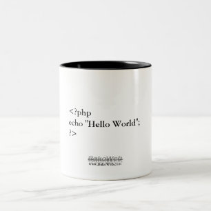 Mugg för kaffe för PHP-"hejvärld"