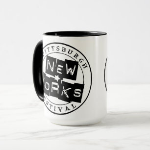Mugg för kaffe för Pittsburgh New Yorkfestival