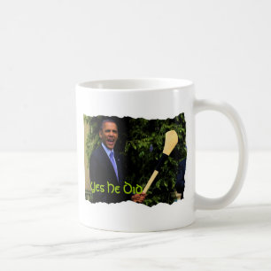 Mugg för kaffe för presidentObama irländsk bes